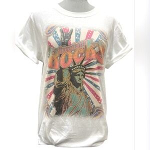 Freedom Rocks Graphic Tee - White
